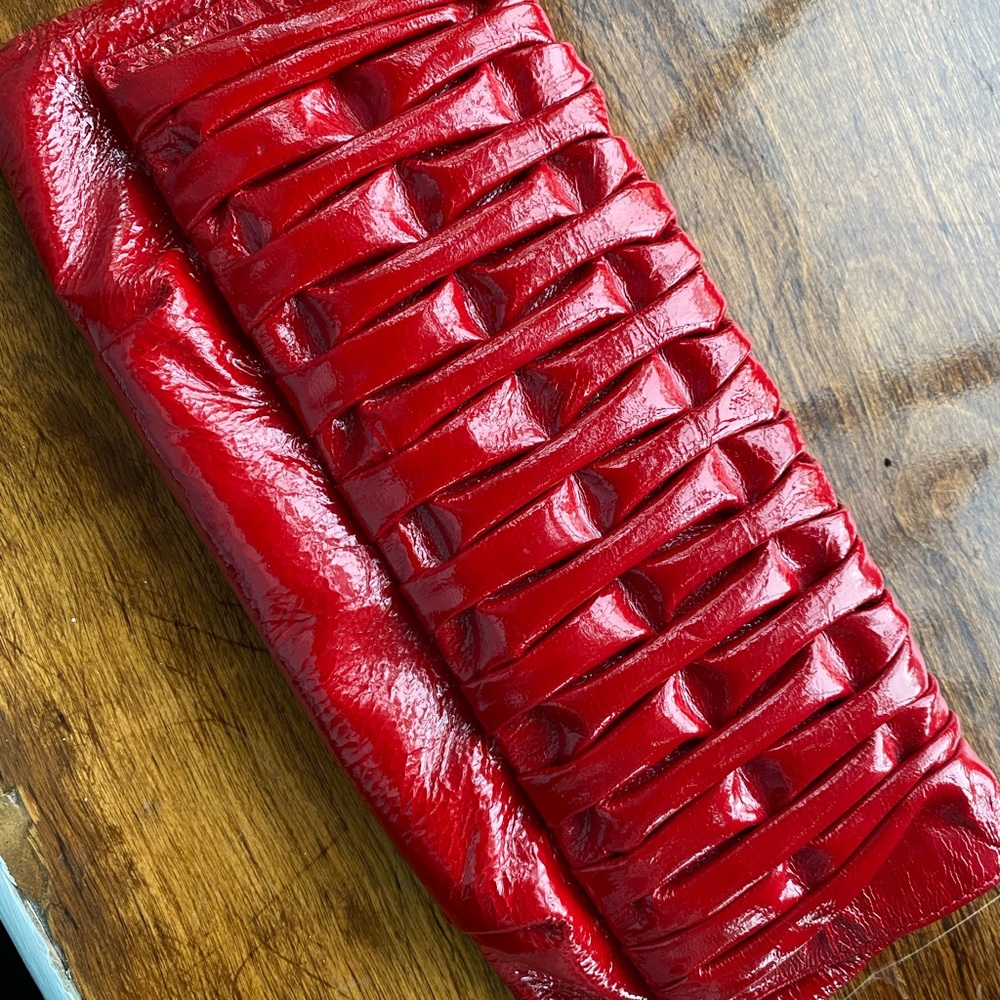 Kenneth Cole Red Leather Clutch